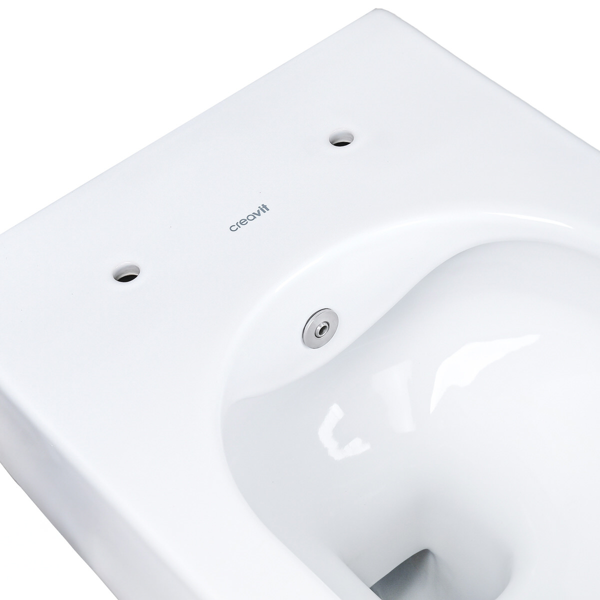 Creavit Design RimOff Hänge WC mit Taharet/Bidet/Dusch-WC Funktion Weiß-3