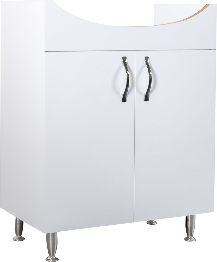 Aleco 85 Badmöbel Unterschrank mit Füßen Weiß-1