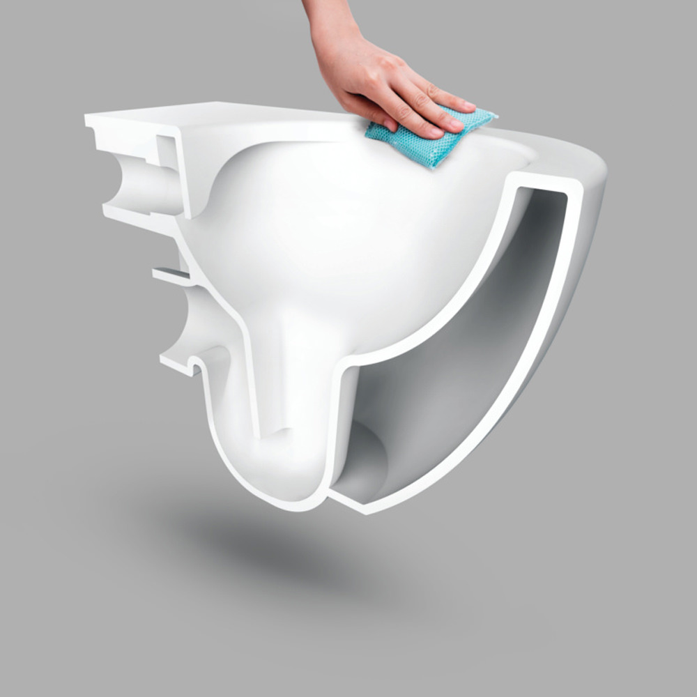 Creavit Design RimOff Hänge WC mit Taharet/Bidet/Dusch-WC Funktion Weiß-6