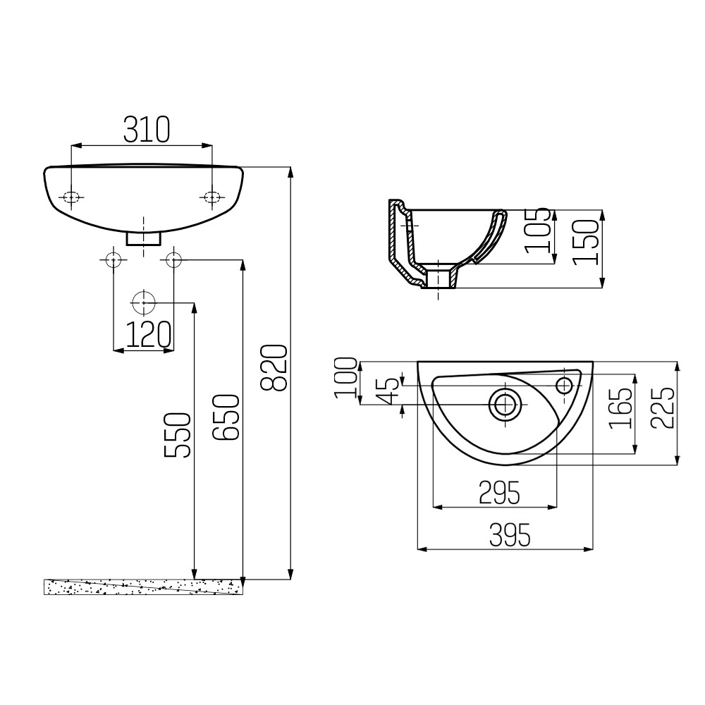 Creavit Keramik Waschbecken Handwaschbecken 39x23 cm Weiß-2