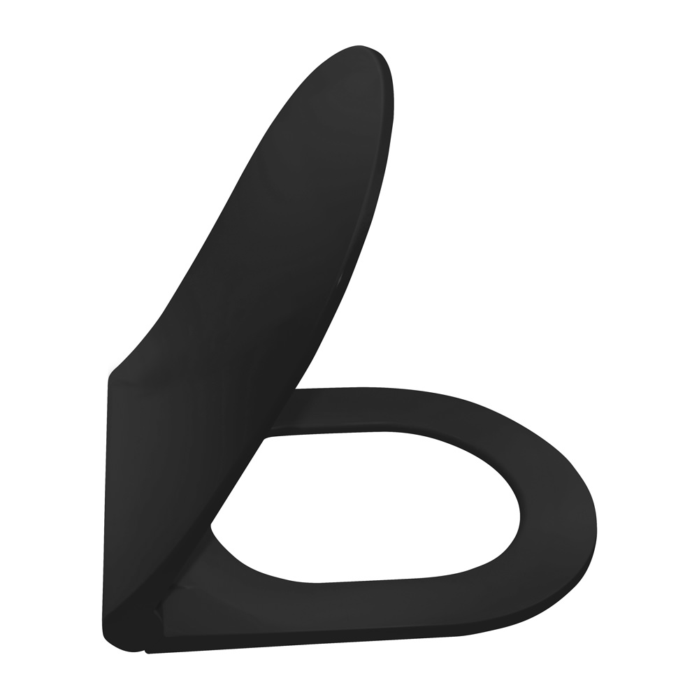 WC Sitz Softclose Dünn Toilettensitz Deckel Easy-Click Schwarz Matt-1